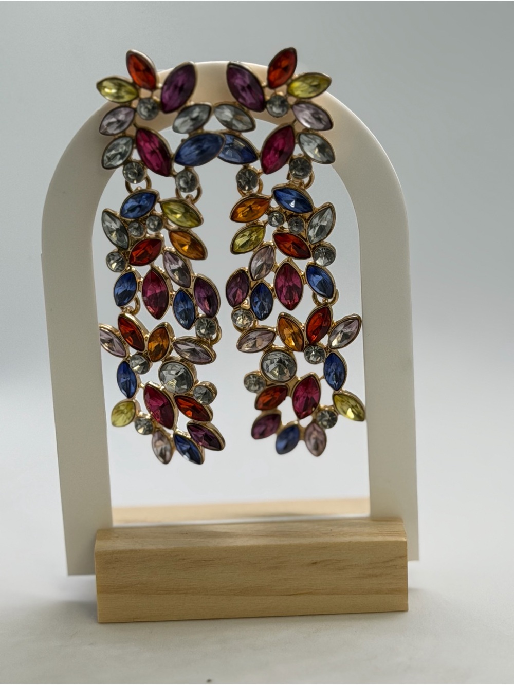 Multicolor Crystal Drop Earrings - Women Jewelry